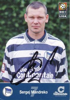 Sergej Mandreko  1997/1998  Hertha BSC Berlin  Fußball Autogrammkarte original signiert 