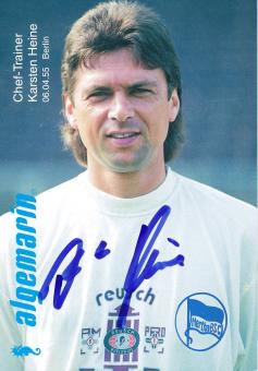 Karsten Heine  Hertha BSC Berlin  Fußball Autogrammkarte original signiert 