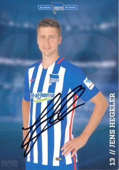 Jens Hegeler  2015/20016  Hertha BSC Berlin  Fußball Autogrammkarte original signiert 