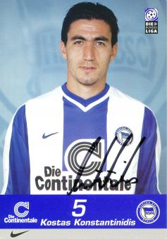 Kostas Konstantinidis  1999/2000  Hertha BSC Berlin  Fußball Autogrammkarte original signiert 