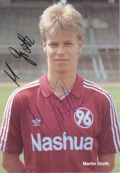 Martin Groth  1988/1989  Hannover 96  Fußball Autogrammkarte original signiert 