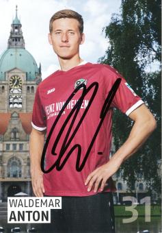 Waldemar Anton   2016/2017  Hannover 96  Fußball Autogrammkarte original signiert 