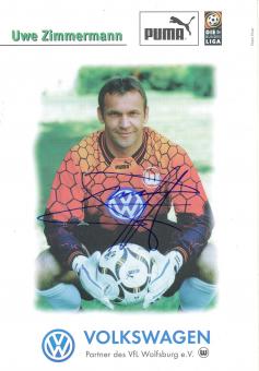 Uwe Zimmermann  1997/1998  VFL Wolfsburg  Fußball Autogrammkarte original signiert 