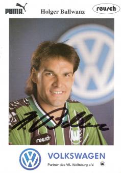 Holger Ballwanz  1995/1996  VFL Wolfsburg  Fußball Autogrammkarte original signiert 