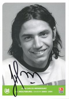 Juan Menseguez  2003/2004  VFL Wolfsburg  Fußball Autogrammkarte original signiert 