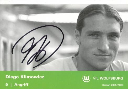 Diego Klimowicz   2005/2006  VFL Wolfsburg  Fußball Autogrammkarte original signiert 