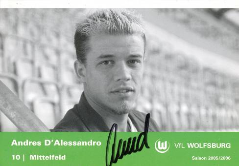 Andreas D`Alessandro   2005/2006  VFL Wolfsburg  Fußball Autogrammkarte original signiert 