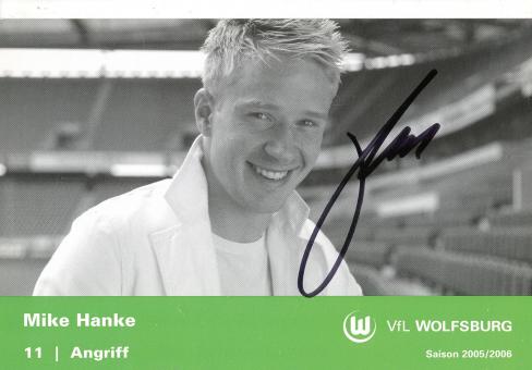 Mike Hanke   2005/2006  VFL Wolfsburg  Fußball Autogrammkarte original signiert 