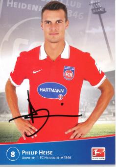 Philip Heise   FC Heidenheim   Fußball Autogrammkarte original signiert 
