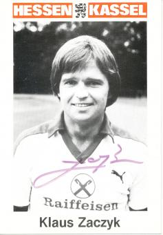 Klaus Zaczyk  KSV Hessen Kassel   Fußball Autogrammkarte original signiert 