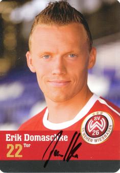 Erik Domaschke  SV Wehen Wiesbaden  Fußball Autogrammkarte original signiert 