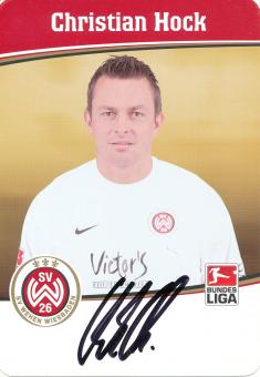 Christian Hock  SV Wehen Wiesbaden  Fußball Autogrammkarte original signiert 