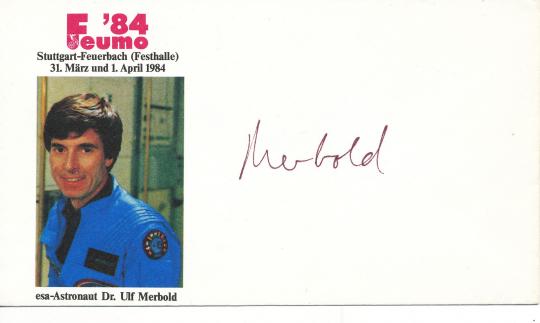 Ulf Merbold  Astronaut Erstagsbrief  Feumo 1994  original signiert 