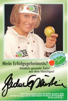 Gerda Weissensteiner  Rodeln  Autogrammkarte original signiert 