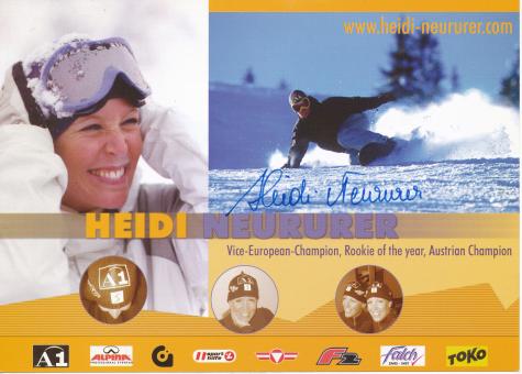 Heidi Neururer  Snowboard Ski  Autogrammkarte original signiert 