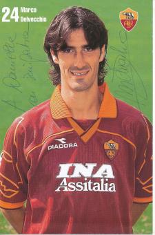 Marco Delvecchio  AS Rom  Fußball Autogrammkarte  original signiert 
