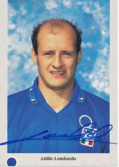 Attilio Lombardo  Italien  Fußball Autogrammkarte  original signiert 