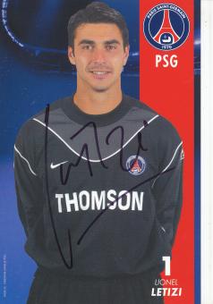 Lionel Letizi  PSG  Paris Saint Germain  Fußball Autogrammkarte  original signiert 