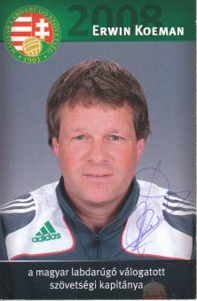 Erwin Koeman  Ungarn Nationalteam  Fußball Autogrammkarte  original signiert 