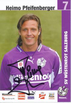 Heimo Pfeifenberger  SV Wüstenrot Salzburg  Fußball Autogrammkarte  original signiert 