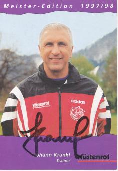 Johann Krankl  1997/1998  SV Wüstenrot Salzburg  Fußball Autogrammkarte  original signiert 