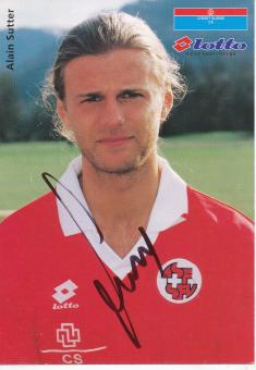 Alain Sutter  Schweiz Nationalteam Fußball Autogrammkarte  original signiert 