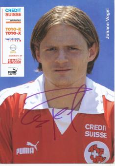 Johann Vogel  Schweiz Nationalteam Fußball Autogrammkarte  original signiert 