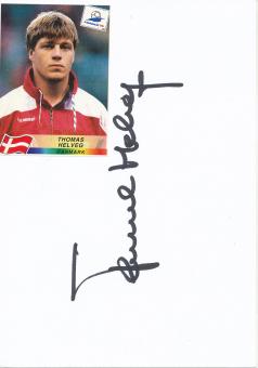 Thomas Helveg  Dänemark  WM 1998  Fußball Autogramm Karte  original signiert 