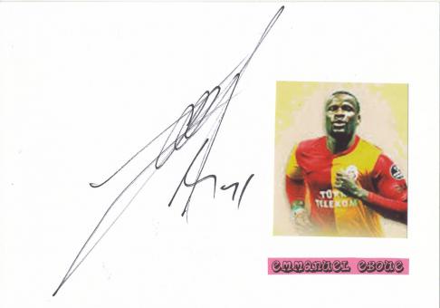 Emmanuel Eboue  Galatasaray Istanbul  Fußball Autogramm Karte  original signiert 