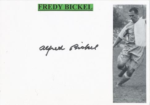 Alfred Bickel † 1999   Schweiz WM 1938   Fußball Autogramm Karte  original signiert 