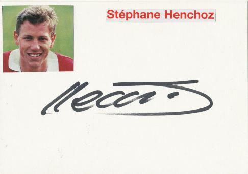 Stephane Henchoz   Schweiz  Fußball Autogramm Karte  original signiert 