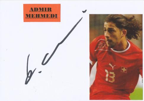 Admir Mehmedi   Schweiz  Fußball Autogramm Karte  original signiert 