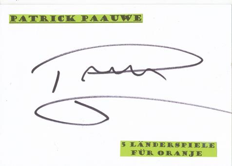 Patrick Paauew   Holland  Fußball Autogramm Karte  original signiert 