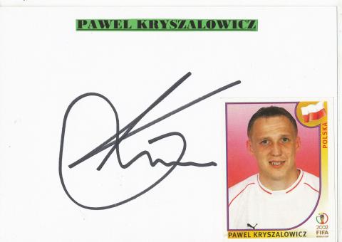 Pawel Kryszalowicz  Polen  WM 2002  Fußball Autogramm Karte  original signiert 