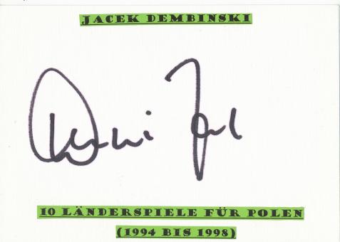 Jacek Dembinski  Polen  Fußball Autogramm Karte  original signiert 