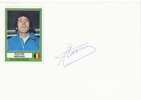 Walter Meeuws   Belgien EM 1980  Fußball Autogramm Karte  original signiert 