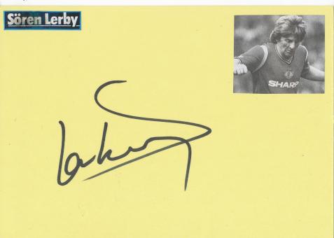 Sören Lerby  Dänemark   Fußball Autogramm Karte  original signiert 