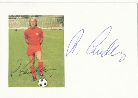 Roland Sandberg   Schweden WM 1974  Fußball Autogramm Karte  2 x original signiert 