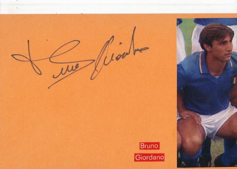 Bruno Giordano  Italien  Fußball Autogramm Karte  original signiert 