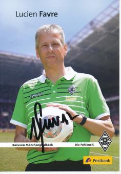 Lucien Favre  2013/2014    Borussia Mönchengladbach Fußball Autogrammkarte original signiert 