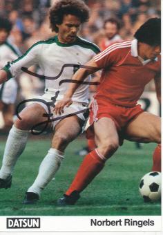 Norbert Ringels  1981/1982   Borussia Mönchengladbach Fußball Autogrammkarte original signiert 