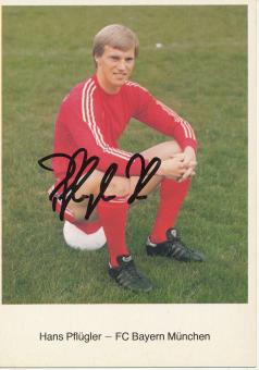 Hans Pflügler  1982/1983  FC Bayern München  Fußball Autogrammkarte original signiert 