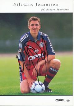 Nils Eric Johansson  1999/2000  FC Bayern München  Fußball Autogrammkarte original signiert 