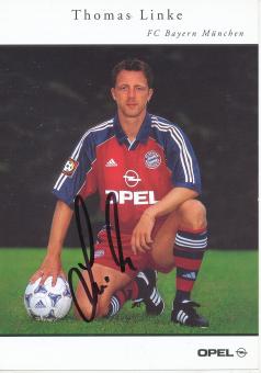 Thomas Linke  1999/2000  FC Bayern München  Fußball Autogrammkarte original signiert 