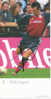 Willy Sagnol  2002/2003   FC Bayern München  Fußball Autogrammkarte original signiert 