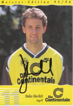 Heiko Herrlich  1995/1996  Borussia Dortmund Fußball Autogrammkarte original signiert 