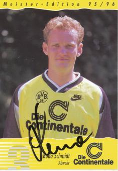 Bodo Schmidt  1995/1996  Borussia Dortmund Fußball Autogrammkarte original signiert 