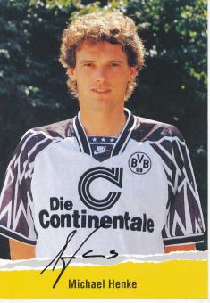 Michael Henke  1994/1995   Borussia Dortmund Fußball Autogrammkarte original signiert 