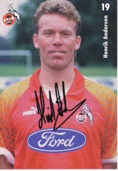 Henrik Andersen 1997/1998  FC Köln  Fußball Autogrammkarte original signiert 
