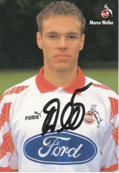 Marco Weller  1996/1997   FC Köln  Fußball Autogrammkarte original signiert 